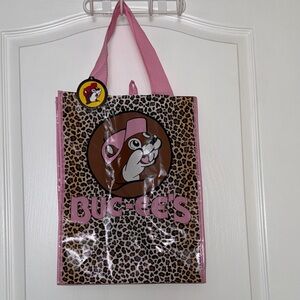 Buc-ee's Pink Leopard Print Reusable Tote Bag